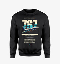 Thumbnail for Boeing 787-10 Dreamliner design on black sweatshirt