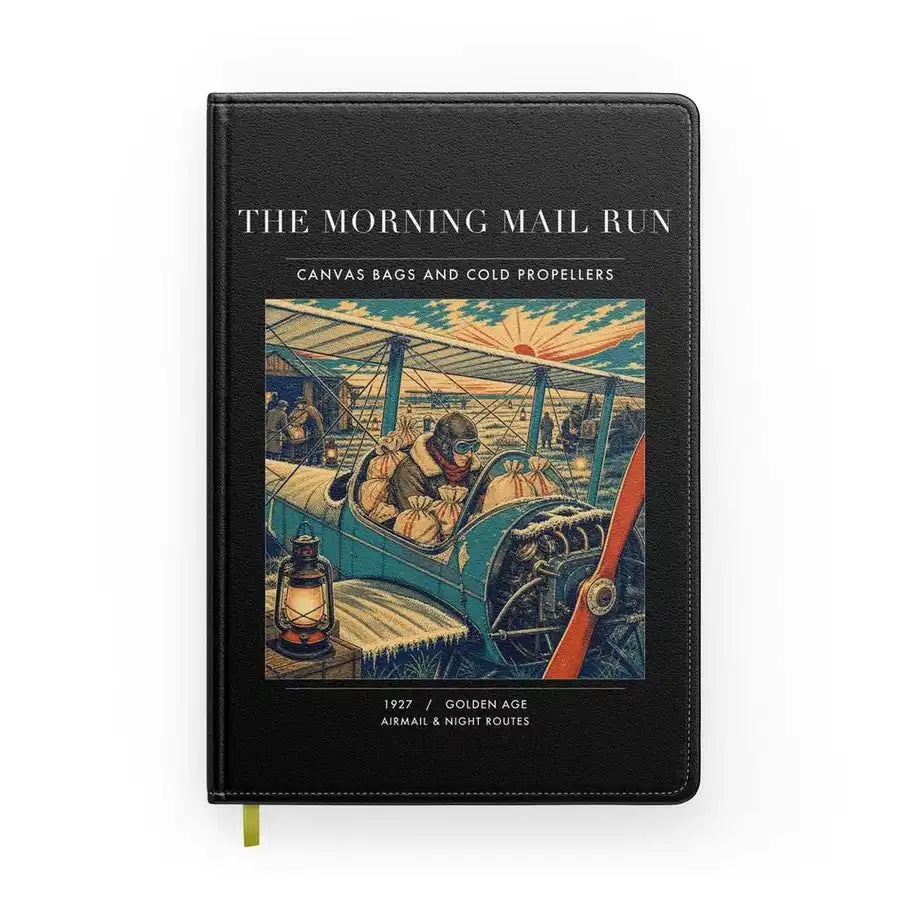 VINTAGE G4146 - The Morning Mail Run - Designed Notebooks design on black