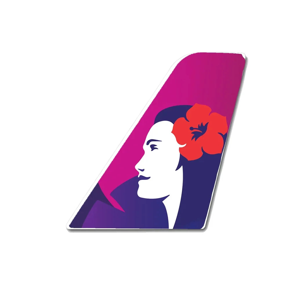 Hawaiian Airlines aviation design tail sticker in weather-resistant vinyl.