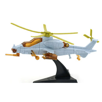 WZ-10 Attack Helicopter (WZ-10) Airplane Assembly Model Puzzle Building Mini Plastic Random color aviation themed Lego-style.