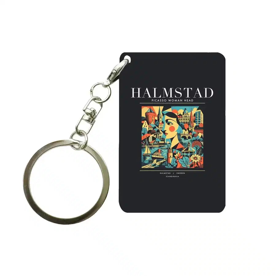 HALMSTAD - Poster - Key Chain - Black