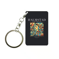 Thumbnail for HALMSTAD - Poster - Key Chain - Black