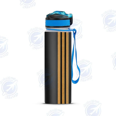 Special Pilot Epaulettes 3 Lines Sports aviation design on sport kettle, insulated bottle with sport spout.