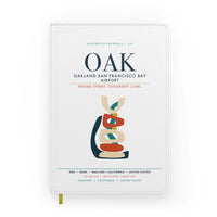 Thumbnail for Oakland San Francisco Bay Airport (OAK) design on white notebook