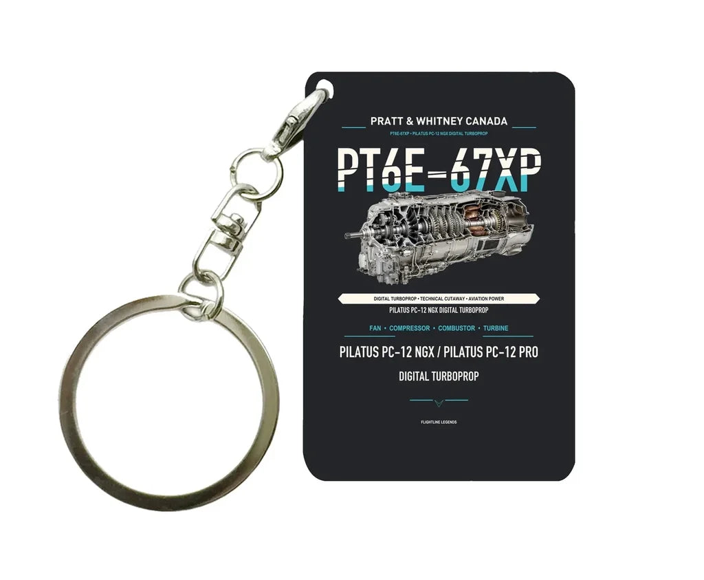 PT6E-67XP Key Chain design on black key chain