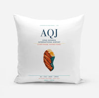 Thumbnail for King Hussein International Airport (AQJ) design on white pillow