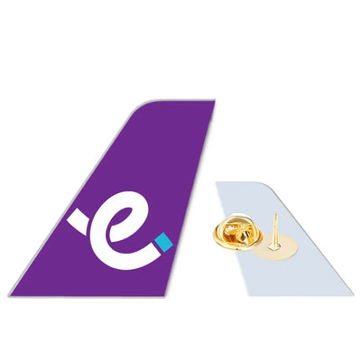 HK Express Airlines aviation design tail-shape badge pin in polished alloy.