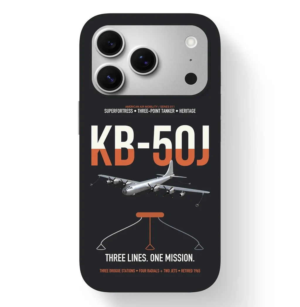 KB-50J Superfortress design on black magsafe iphone case, for iPhone 17 Pro