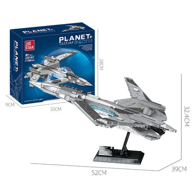 1196pcs Xuan Nv Stealth Fighter Future Military Technical Building Blocks aviation themed Lego-style model aircraft in ABS pl.