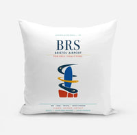 Thumbnail for Bristol Airport (BRS) design on white pillow