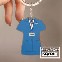 Thumbnail for KLM Royal Dutch Airlines Uniform Acrylic Keychain aviation acrylic key chain in durable acrylic.
