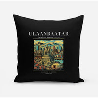 Thumbnail for ULAANBAATAR - Poster - Pillow - Black