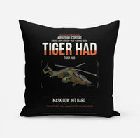 Thumbnail for Airbus Helicopters Tiger HAD design on black pillow