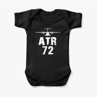 Thumbnail for ATR-72 & Plane aviation print on kids gentle cotton bodysuit.