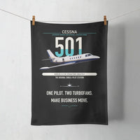 Thumbnail for Cessna 501 Citation I SP design on black towel