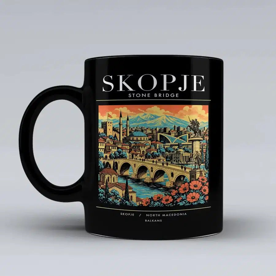 SKOPJE - Poster - Mug - Black