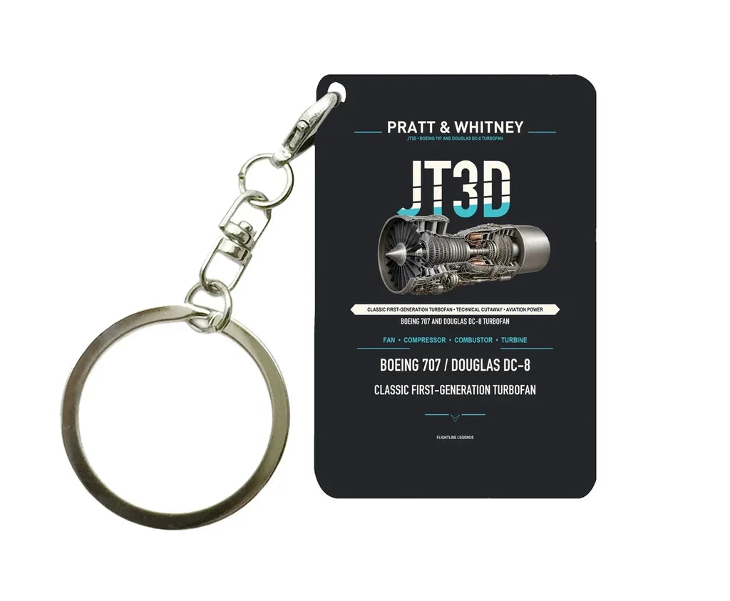 JT3D Key Chain design on black key chain