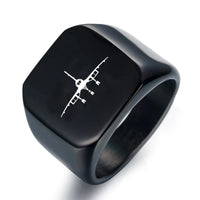 Thumbnail for Concorde Silhouette aviation ring in stainless steel.