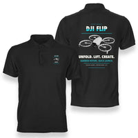 Thumbnail for DJI Flip design on black polo