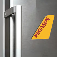Thumbnail for Pegasus Airlines aviation design tail magnet in 3D metal with magnetic back.
