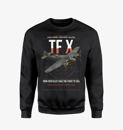 Bristol Beaufighter TF X design on black sweatshirt