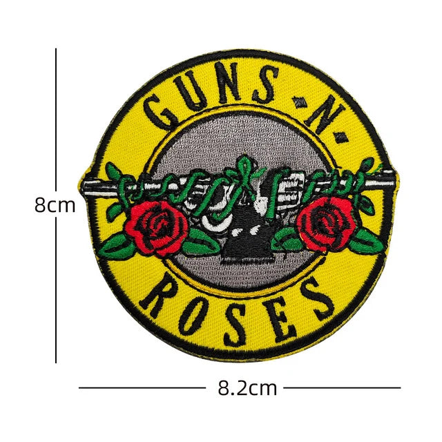 Guns N Roses Music Iron (1) Embroidered aviation design patch in embroidered fabric.
