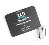 Thumbnail for Beechcraft King Air 360 design on black rectangle mouse pad