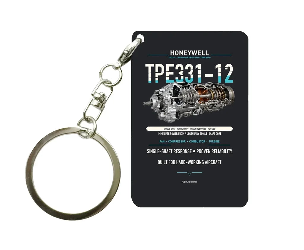 TPE331-12 Key Chain design on black key chain