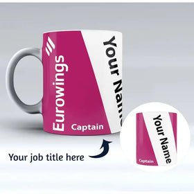 Eurowings Airlines Designed Ceramic White Mugs