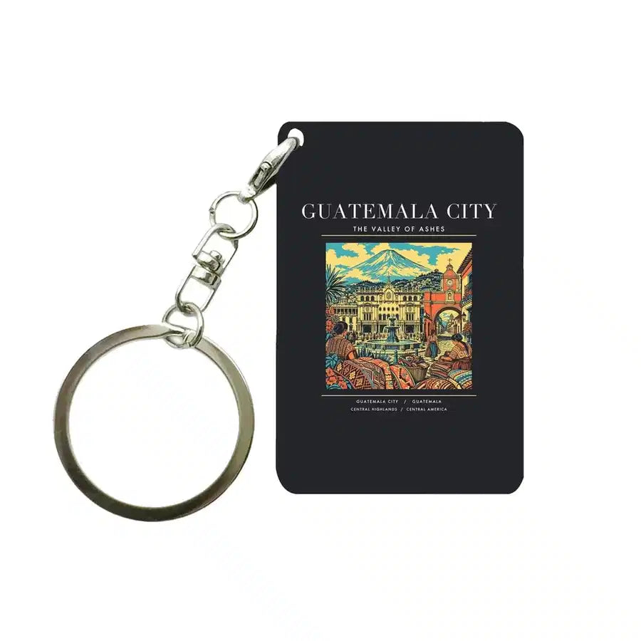 GUATEMALA CITY - Poster - Key Chain - Black