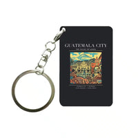 Thumbnail for GUATEMALA CITY - Poster - Key Chain - Black