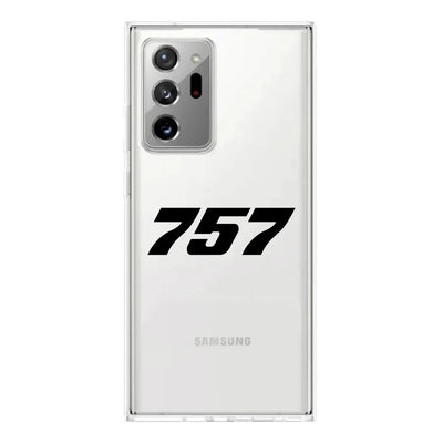 Boeing 757 Flat Text Transparent Silicone Samsung S & Note aviation design on transparent Samsung Galaxy S/Note case for samsung.
