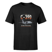 Thumbnail for C-390 Millennium design on black double-side t-shirt, single-side print