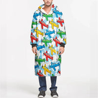 Thumbnail for Funny Airplanes aviation design on soft fleece blanket hoodie.