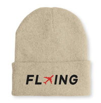Thumbnail for Flying Embroidered aviation embroidery on soft knit fabric beanie.