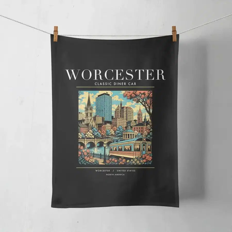 WORCESTER - Poster - Towel - Black