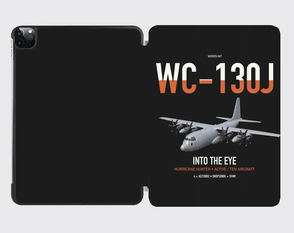 WC-130J Hurricane Hunter design on black ipad tablet case