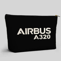 Thumbnail for Airbus A320 & Text aviation zipper pouch in durable polyester.