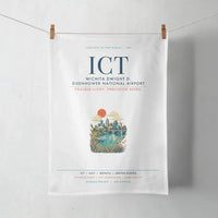 Thumbnail for Wichita Dwight D. Eisenhower National Airport (ICT) design on white towel