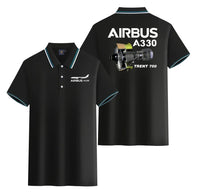 Thumbnail for Airbus A330 & Trent 700 Engine Stylish Polo T-Shirts (Double-Side) aviation design printed on soft cotton stylish double-side.