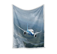 Thumbnail for Cruising Boeing 787 Bed Blankets & aviation print on soft fleece blanket.