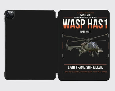 Westland Wasp HAS1 design on black ipad tablet case