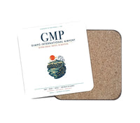 Thumbnail for Gimpo International Airport (GMP) design on white 1 piece coaster
