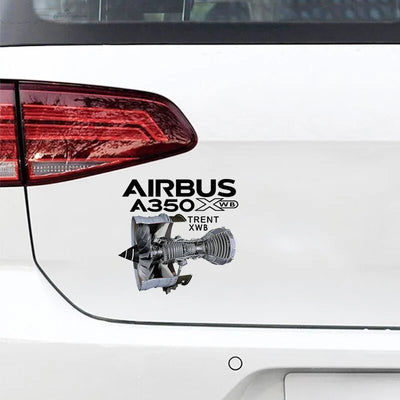 Airbus A350 & Trent Wxb Engine Car aviation design car sticker in weather-resistant vinyl.
