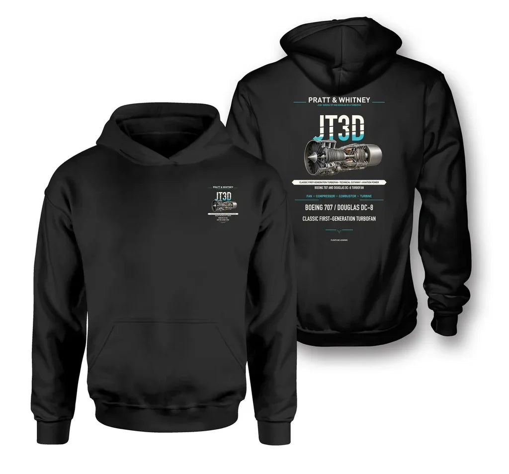 JT3D design on black hoodie