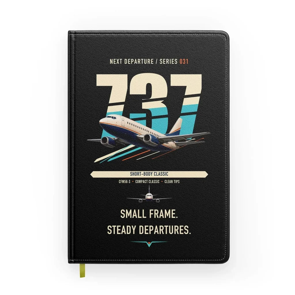Boeing 737-500 Classic design on black notebook