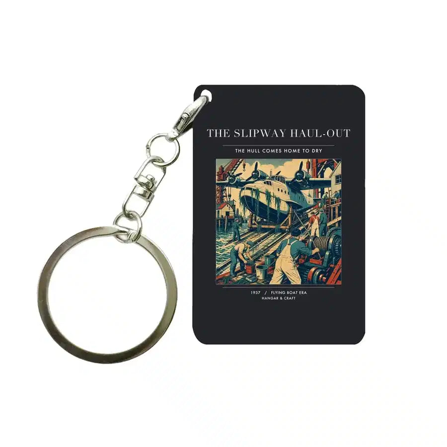 VINTAGE G4440 - The Slipway Haul-Out - Designed Key Chain design on black