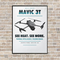 Thumbnail for DJI Mavic 3 Thermal vertical canvas print - framed - white background