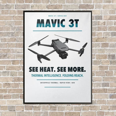 DJI Mavic 3 Thermal vertical canvas print - framed - white background