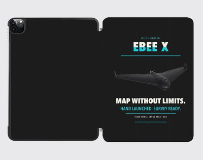 AgEagle eBee X design on black ipad tablet case